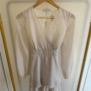 Elegant Leopard Print Long Sleeve Dress